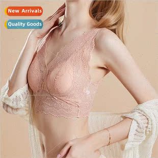 French silk back bustier bra lace sexy thin whout steel ring