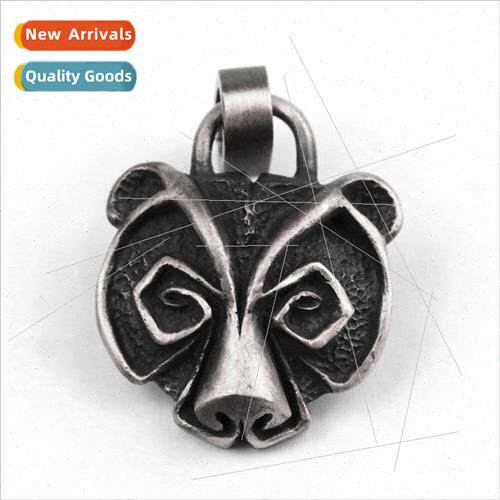 Punk Bear Animal Pendant Necklace Men Hip Hop Accessories Vi