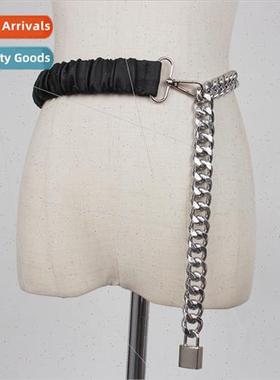 Fashion new locks belt female chain splicing elastic waist s