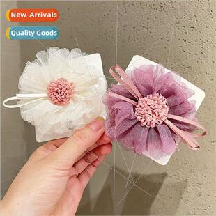 Summer mesh flower hair clips Korean children hair accessori