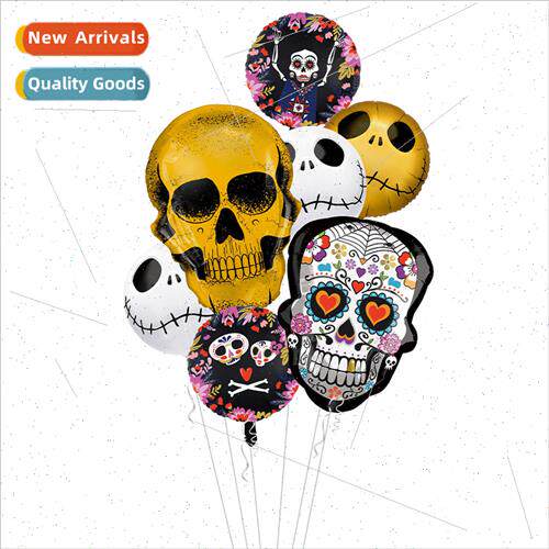 Mexico Day Dead flower skull aluminum film balloon set horro