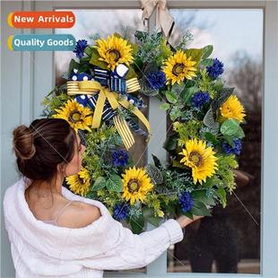 Sunflower Wreath Scene 2022 Props Flag Setting Front Ukraine