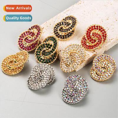 Europe colored diamonds interlocking multi-layer round alloy
