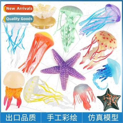 ocean floor animal toy model jellyfish jellyfish starfish oc