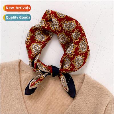 2022 new Korean  cashew pattern mulberry silk small silk sca