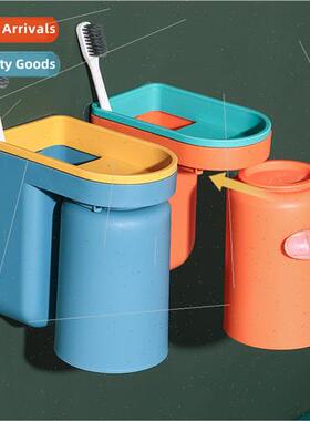 Bathroom Storage Set Toothbrush Holder No-Punch Portable Too