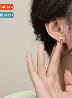 mple a bunch flowers earrings niche 2022 new versatile fashi