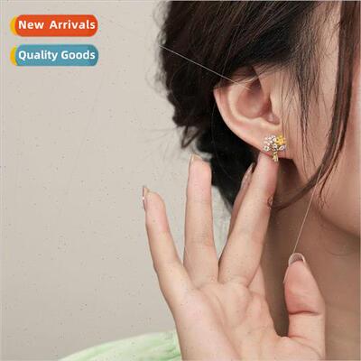 mple a bunch flowers earrings niche 2022 new versatile fashi