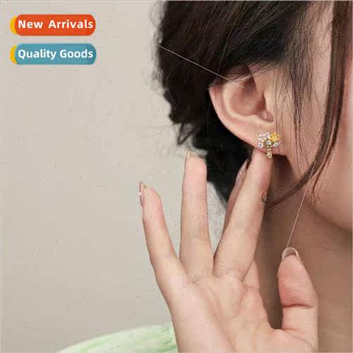 mple a bunch flowers earrings niche 2022 new versatile fashi