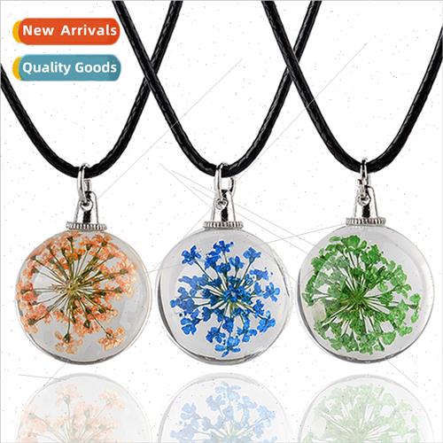 Popular Jewelry Handmade Dandelion Clover Lace Flower Dried
