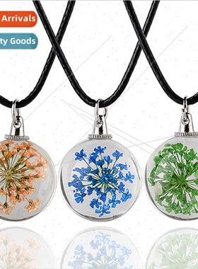 Popular Jewelry Handmade Dandelion Clover Lace Flower Dried