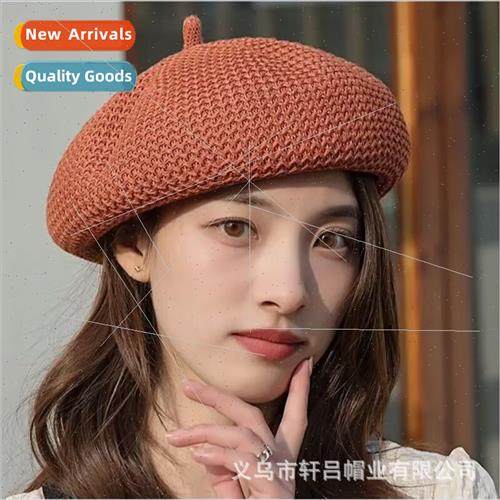 Skeleton knted pumpkin belle cap hundred painter hat retro