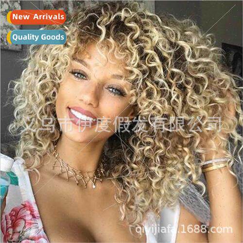 african wig Europe wig short curly hair explosion head small