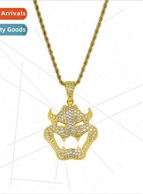 New Necklace Full Diamond Wolf Pendant Halloween Costume Twi