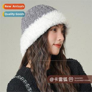 2023 new knted fisherman versati warm hat winter Fluffy fall