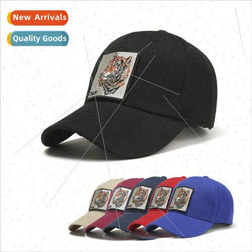 Embroidery tiger womens baseball cap spring and summer mens