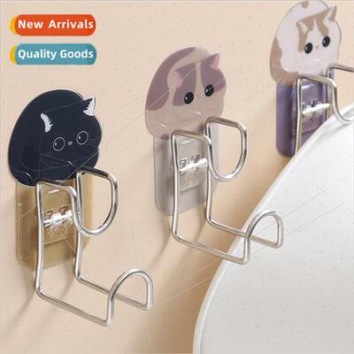 No-hole basin organizer bathroom solid stainless steel shelv