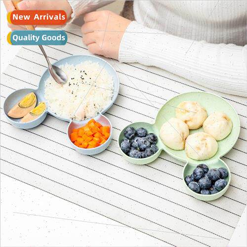 Cartoon dinner plate compartmentalized small bowl plate rice