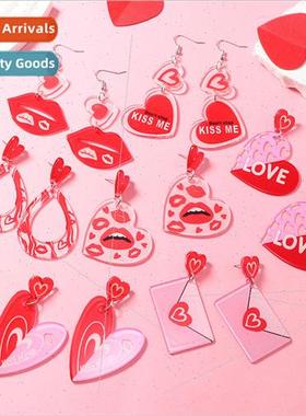 Europe new girls pink fresh print envelope variety color blo