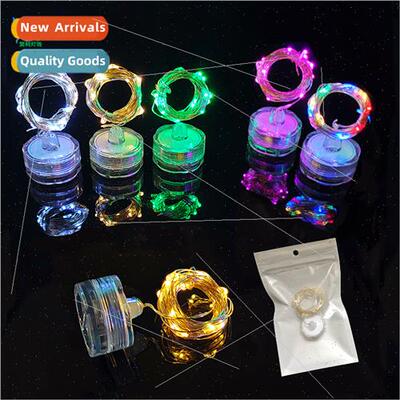 Diving light led button battery box copper wire light string