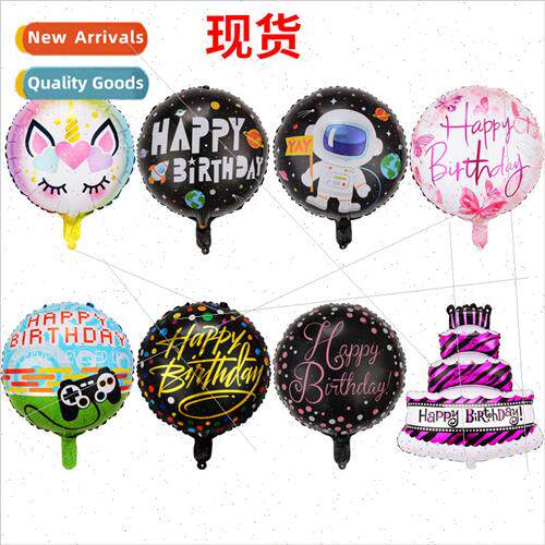 18 inch aluminium film balloon English happy birthday balloo