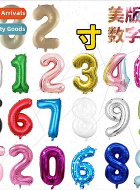 32 inch number balloon American skinny body aluminium film f