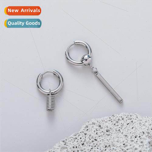 Europe fashion men stainless steel asymmetric spring one bar