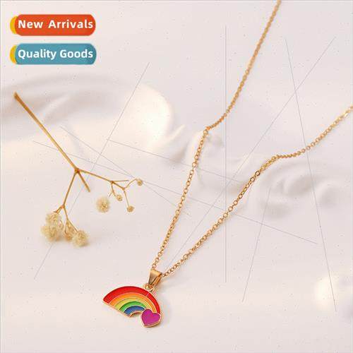 Summer new fresh sweet hundred niche temperament love rainbo