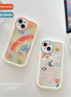 New graffiti rainbow smiley face English 适用 Apple 13 phone