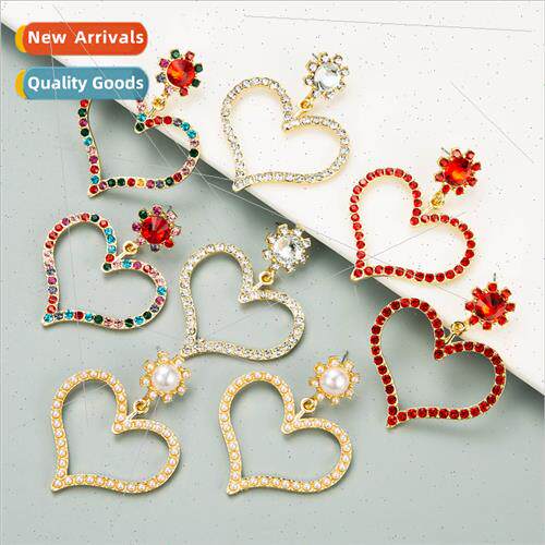 new Europe fashion heart-shaped earrings female Korean nd al