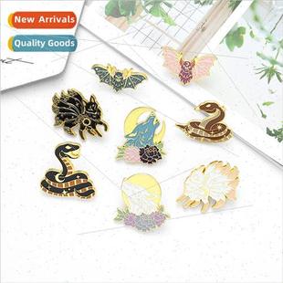 Animal Brooch Wolf Creative Snake Jewellery Bat Enamel Alloy