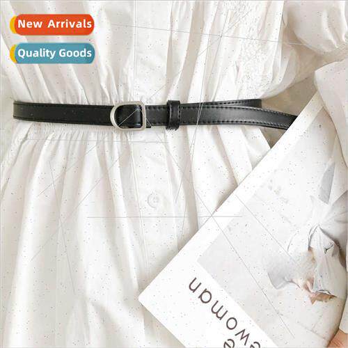 Korea new Korean black small belt whout holes female student
