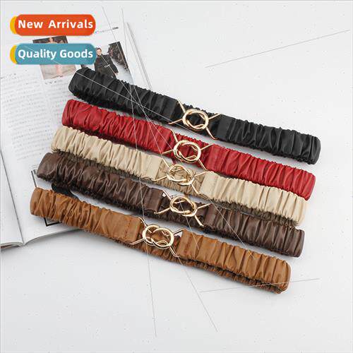 Decorative dress elastic wide belt women simple hundred skir