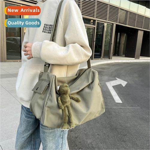 nylon bag ins Japan retro simple retro lerary shoulder bag f