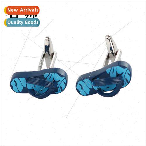 Europe personalized left right slippers cufflinks men French