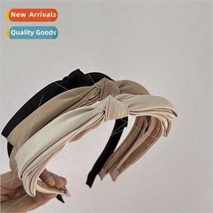 band color simple daily new hair knot fabric solid French