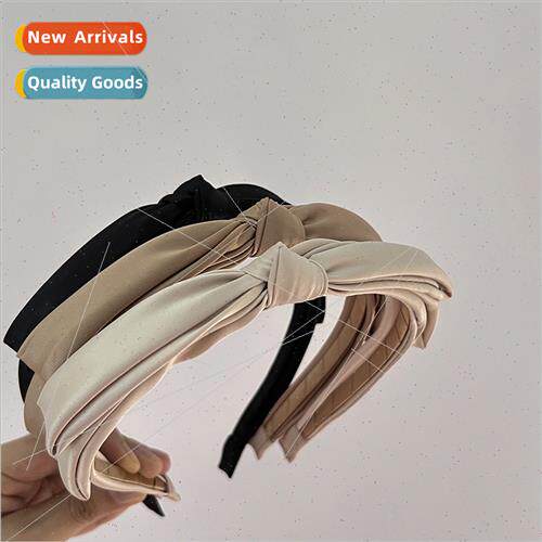 French solid color fabric knot hair band new daily simple pr