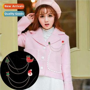 Pin Lapel Fashion Santa Bells Europe Claus Christmas