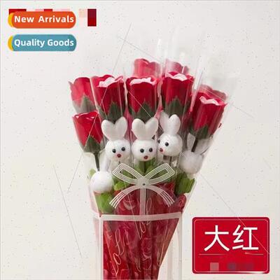 Teacher Day  ngle Bunny Soap Flower mulation Rose Event Favo
