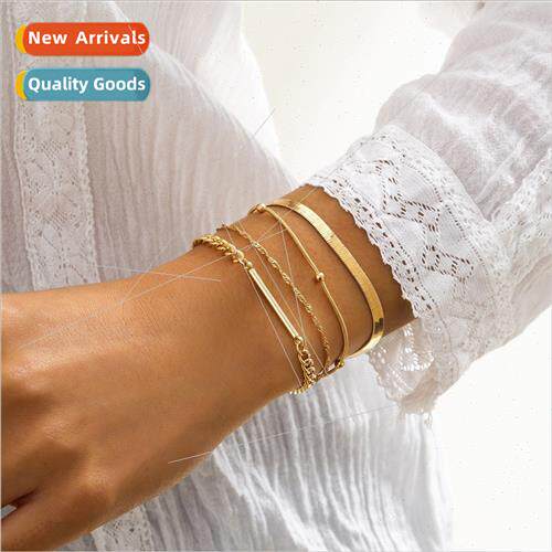 Europe bohemian fashion bracelet women Multi layers flat sna