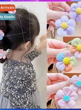ttle girl hair accessories five petal flower colorful spring