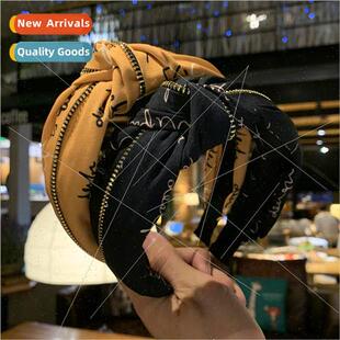 Wash face headband hair band -slip Korean simple knot wide e