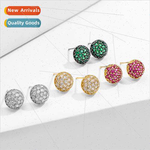 Flower earrings Korea earrings Cubic zircon earrings earring