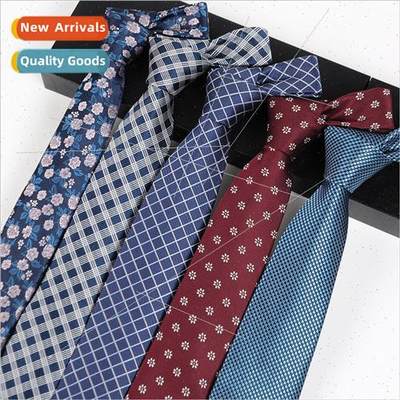 Tie men mal business work professional blue flower 8cm casua