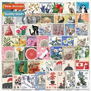 stickers cartoon PVC waterproof stamp art retro pcs