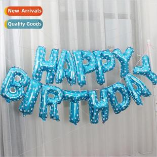 birthday letter hole inch lanya happy balloon aluminum