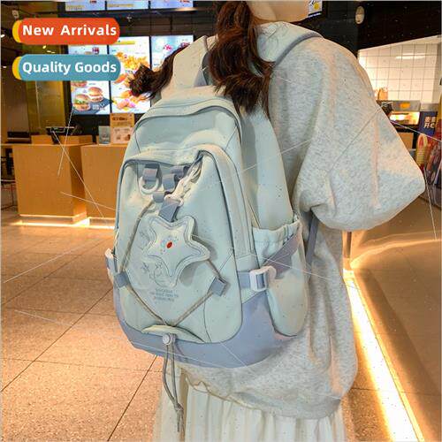 Large capacy shoulder bag schoolbag female students color co