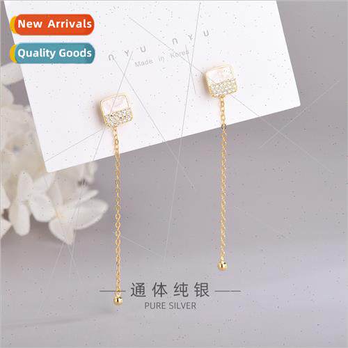 S925 silver drop rubber semi-setting diamond square plate ea