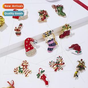 Double Cane Bow Fashion Boots Christmas Hat Rhinestone Multi