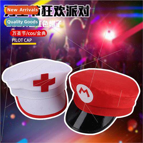 Red Cross Nurse Cap Mario Red Cap Stage Permance Tools Hallo
